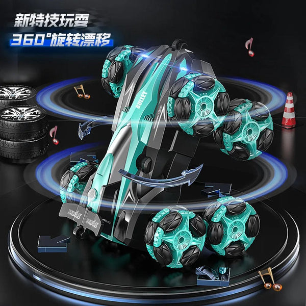 Planet Gates Eight-wheel swing arm drift stunt remote control car body feeling music spray rolling climbing off-road vehicle wireless toy