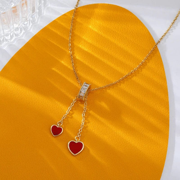 Planet Gates EILIECK 316L Stainless Steel Pearl Zircon Pendant Necklace For Women Girl Fashion Waterproof Collar Neck Chain Jewelry Gift