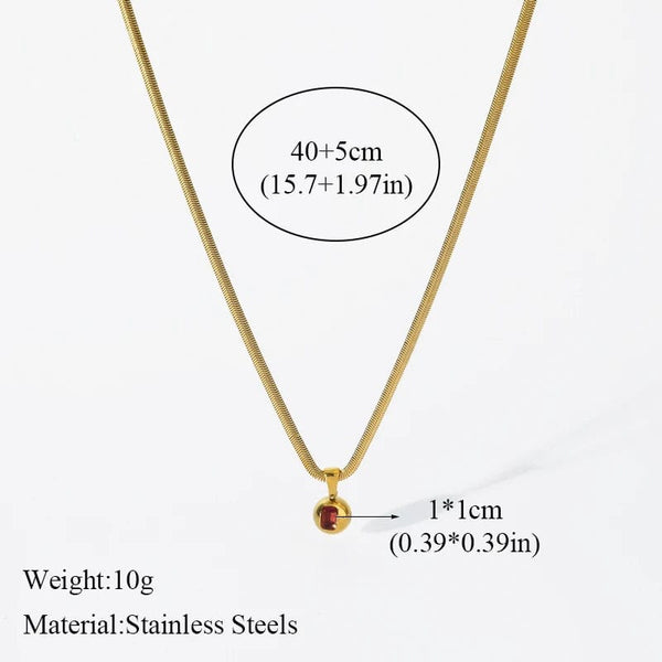 Planet Gates EILIECK 316L Stainless Steel Pearl Zircon Pendant Necklace For Women Girl Fashion Waterproof Collar Neck Chain Jewelry Gift