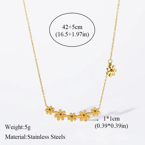 Planet Gates EILIECK 316L Stainless Steel Pearl Zircon Pendant Necklace For Women Girl Fashion Waterproof Collar Neck Chain Jewelry Gift