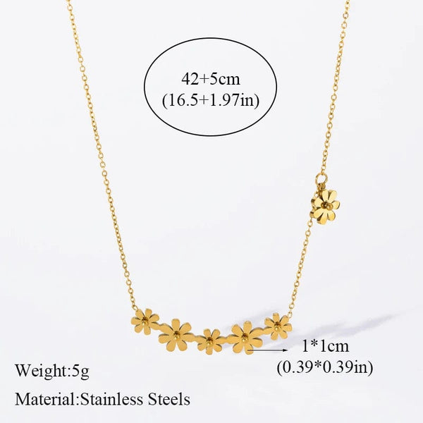 Planet Gates EILIECK 316L Stainless Steel Pearl Zircon Pendant Necklace For Women Girl Fashion Waterproof Collar Neck Chain Jewelry Gift