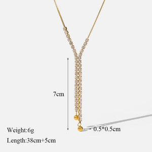 Planet Gates EILIECK 316L Stainless Steel Pearl Zircon Pendant Necklace For Women Girl Fashion Waterproof Collar Neck Chain Jewelry Gift