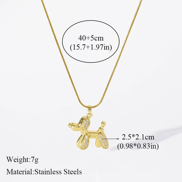 Planet Gates EILIECK 316L Stainless Steel Pearl Zircon Pendant Necklace For Women Girl Fashion Waterproof Collar Neck Chain Jewelry Gift