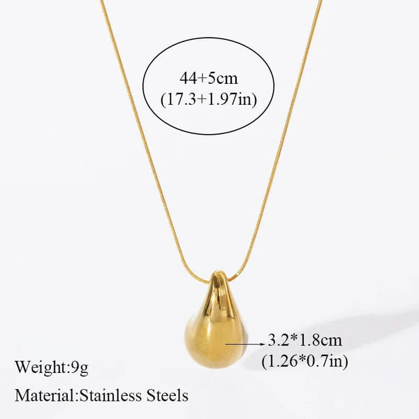 Planet Gates EILIECK 316L Stainless Steel Pearl Zircon Pendant Necklace For Women Girl Fashion Waterproof Collar Neck Chain Jewelry Gift