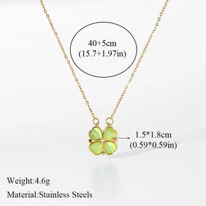 Planet Gates EILIECK 316L Stainless Steel Pearl Zircon Pendant Necklace For Women Girl Fashion Waterproof Collar Neck Chain Jewelry Gift