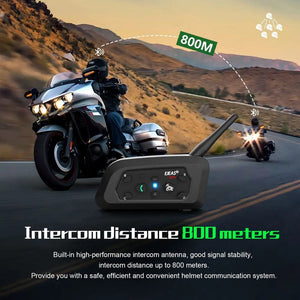 Planet Gates EJEAS V6 PRO+/PLUS Motorcycle Helmet Bluetooth Walkie Talkie 6 Rider Distance 800 Meters Waterproof IP67