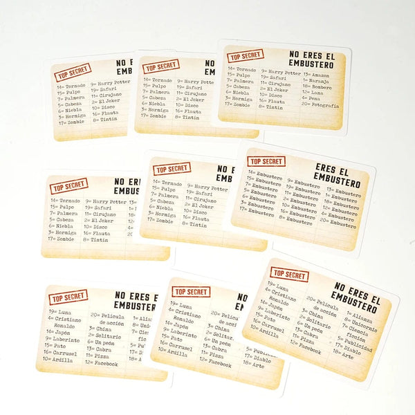 Planet Gates El Embustero ¿Conseguirás desenmascararlo? ¡Faroles, Creatividad, Juegos de Palabras y sospechas! Table game Card game  Family g