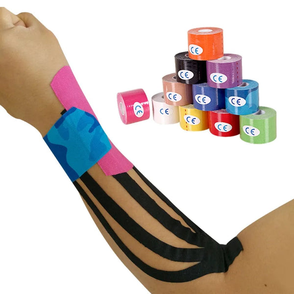 Planet Gates Elastic Tape Kinesiology Athletic Recovery Kneepad Sports Safety Muscle Pain Relief Knee Pads Support Gym Fitness Bandage