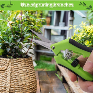 Planet Gates Elbow Red Garden Tools Secateurs Bonsai Shears Metal Gardening Scissor Pruning Tool Hand Cutter Fruit Picking Weed Household Potted 1PC
