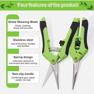 Planet Gates Elbow Red Garden Tools Secateurs Bonsai Shears Metal Gardening Scissor Pruning Tool Hand Cutter Fruit Picking Weed Household Potted 1PC