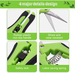 Planet Gates Elbow Red Garden Tools Secateurs Bonsai Shears Metal Gardening Scissor Pruning Tool Hand Cutter Fruit Picking Weed Household Potted 1PC