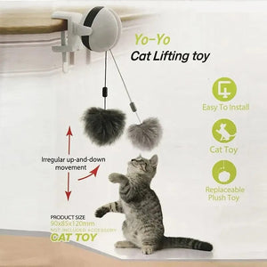 Planet Gates electric ball Electronic Motion Cat Toy YoYo Lifting Ball Electric Flutter Interactive Cat Teaser Toy Rotating Interactive Puzzle Pet Toy