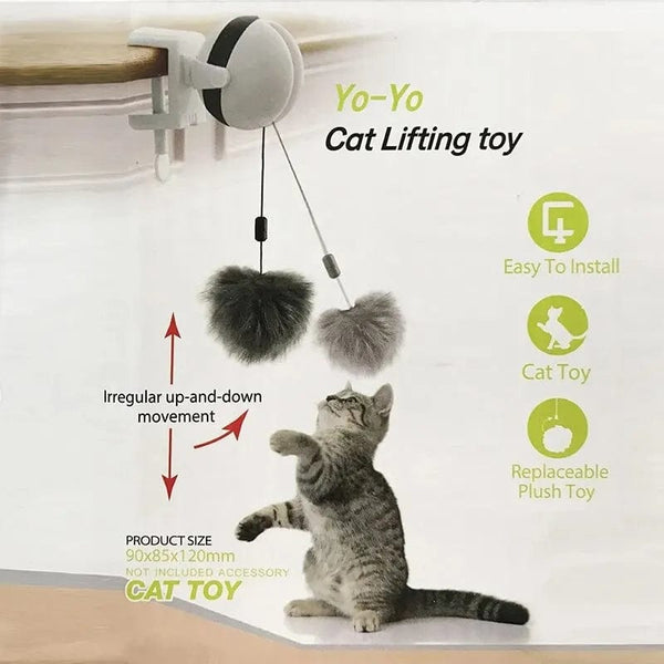 Planet Gates electric ball Electronic Motion Cat Toy YoYo Lifting Ball Electric Flutter Interactive Cat Teaser Toy Rotating Interactive Puzzle Pet Toy