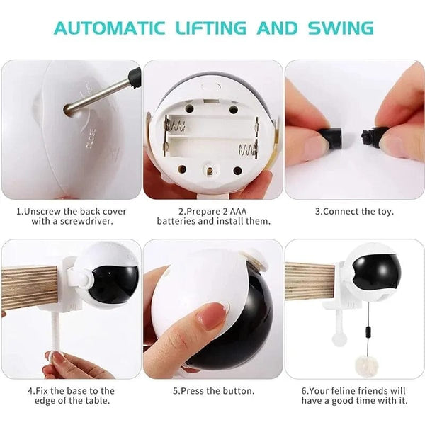 Planet Gates electric ball Electronic Motion Cat Toy YoYo Lifting Ball Electric Flutter Interactive Cat Teaser Toy Rotating Interactive Puzzle Pet Toy