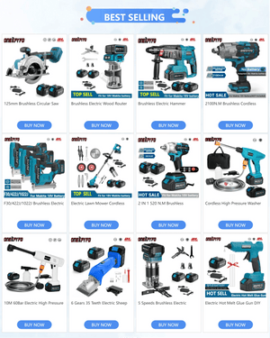 Planet Gates Electric Lawn Mower Cordless Handheld Grass Trimmer Length Adjustable Cutter Household Garden Tools For Makita 18V Battery