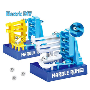 Planet Gates Electric Marble Slide Ball Building Blocks Toys Automatic Climbing Cycle Runway Toys Children's Educational Assembled Toys Gifts