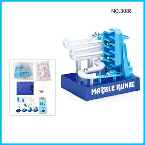 Planet Gates Electric Marble Slide Ball Building Blocks Toys Automatic Climbing Cycle Runway Toys Children's Educational Assembled Toys Gifts