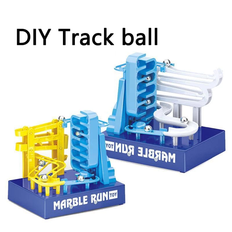 Planet Gates Electric Marble Slide Ball Building Blocks Toys Automatic Climbing Cycle Runway Toys Children's Educational Assembled Toys Gifts