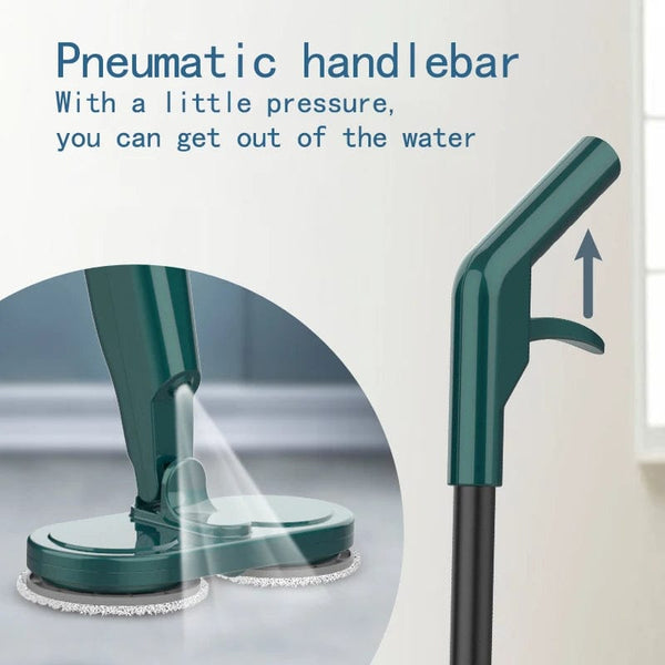 Planet Gates Electric Mop Dual-Motor Low Noise Electric Spin Mop with Water Tank USB Charging Cordless Handheld Mops Floor Cleaning Tool