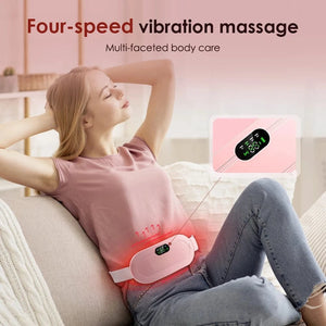 Planet Gates Electric Period Cramp Massager Vibrating Heating Belt for Menstrual Waist Stomach Abdominal Warm Palace Belt