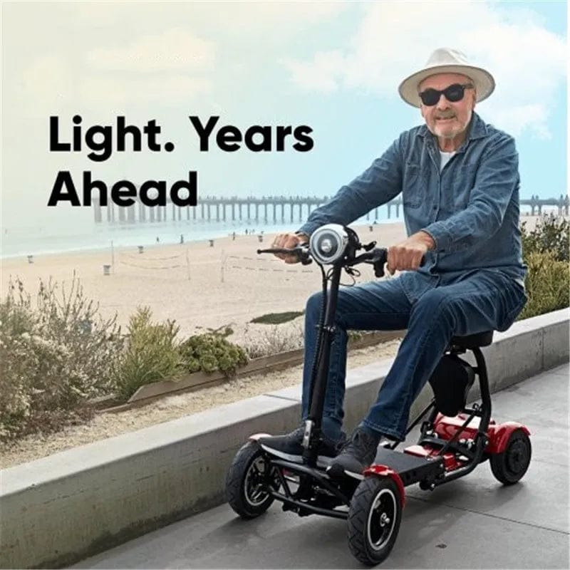 Planet Gates Electric Scooter For Disabled Four Wheel Electric Scooters Dual Motor 250W Mobility Scooter Foldable For Elderly