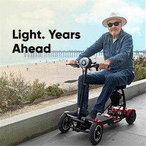 Planet Gates Electric Scooter For Disabled Four Wheel Electric Scooters Dual Motor 250W Mobility Scooter Foldable For Elderly