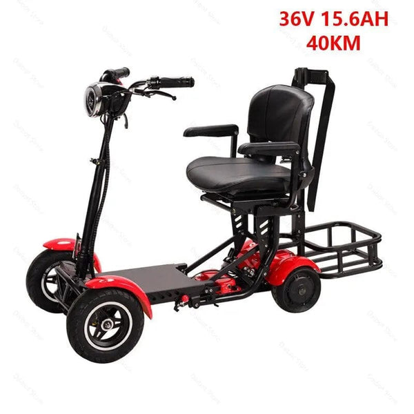 Planet Gates Electric Scooter For Disabled Four Wheel Electric Scooters Dual Motor 250W Mobility Scooter Foldable For Elderly