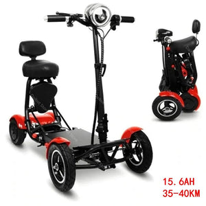 Planet Gates Electric Scooter For Disabled Four Wheel Electric Scooters Dual Motor 250W Mobility Scooter Foldable For Elderly