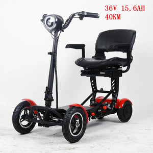 Planet Gates Electric Scooter For Disabled Four Wheel Electric Scooters Dual Motor 250W Mobility Scooter Foldable For Elderly