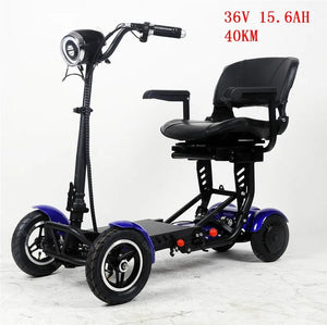 Planet Gates Electric Scooter For Disabled Four Wheel Electric Scooters Dual Motor 250W Mobility Scooter Foldable For Elderly