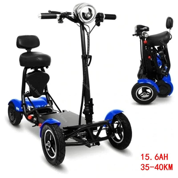 Planet Gates Electric Scooter For Disabled Four Wheel Electric Scooters Dual Motor 250W Mobility Scooter Foldable For Elderly