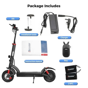Planet Gates Electric Scooter iScooter IX4/IX5/IX6 800W 1000W Powerful Motor 48V17.5AH Electric Kick Scooter 10inch 11inch Fat Tire E-Scooter