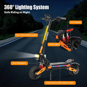 Planet Gates Electric Scooter Z36 5600W Dual Motor 60V 28AH 65KM/H Aluminum Battery 11inch Tire Escooter Folding Off-road Electric Scooters