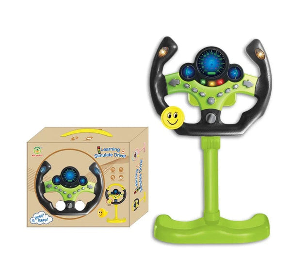 Planet Gates Electric Simulated Driving Steering Three-Dimensional Portable Wheel Copilot Toy Light And Sound Educational Children's Gifts