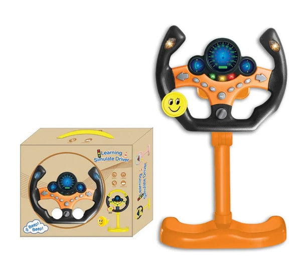 Planet Gates Electric Simulated Driving Steering Three-Dimensional Portable Wheel Copilot Toy Light And Sound Educational Children's Gifts