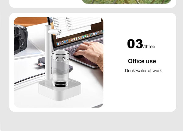 Planet Gates Electric Water Gallon Bottle Pump 19 Liters Desktop Portable Water Pump Automatic Water Dispenser Pump Rechargeable Water Pump