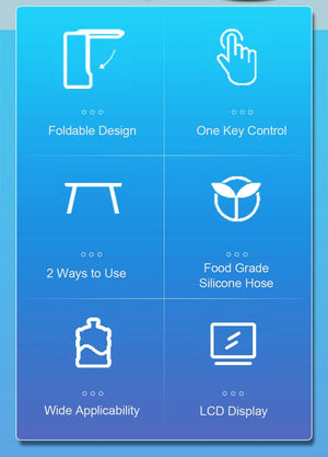 Planet Gates Electric Water Gallon Bottle Pump Automatic Water Dispenser Pump 19 Liters Foldable Desktop Water Bottle Pump H3 Rechargeable