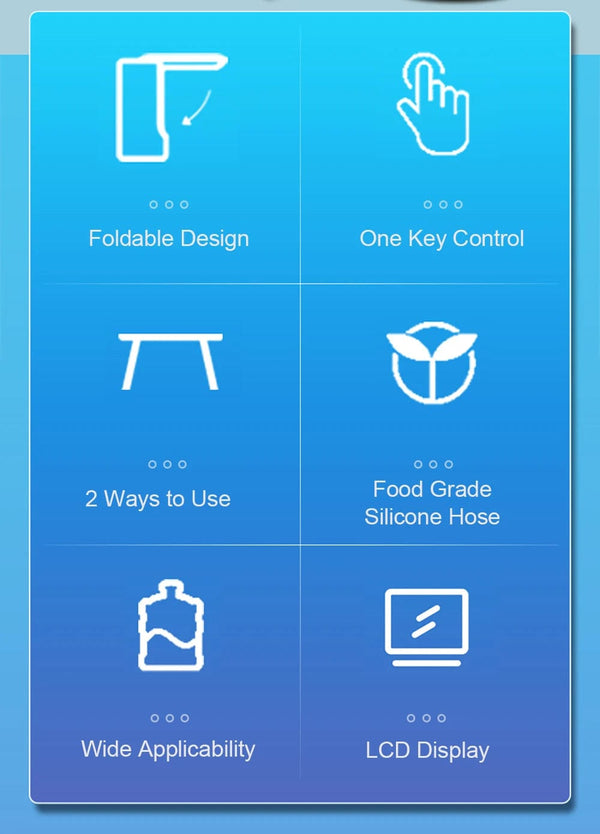 Planet Gates Electric Water Gallon Bottle Pump Automatic Water Dispenser Pump 19 Liters Foldable Desktop Water Bottle Pump H3 Rechargeable