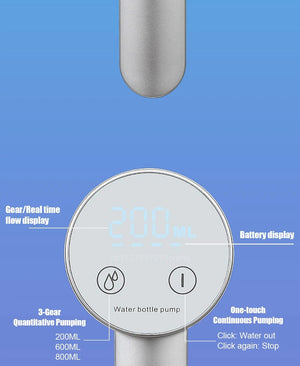 Planet Gates Electric Water Gallon Bottle Pump Automatic Water Dispenser Pump 19 Liters Foldable Desktop Water Bottle Pump H3 Rechargeable