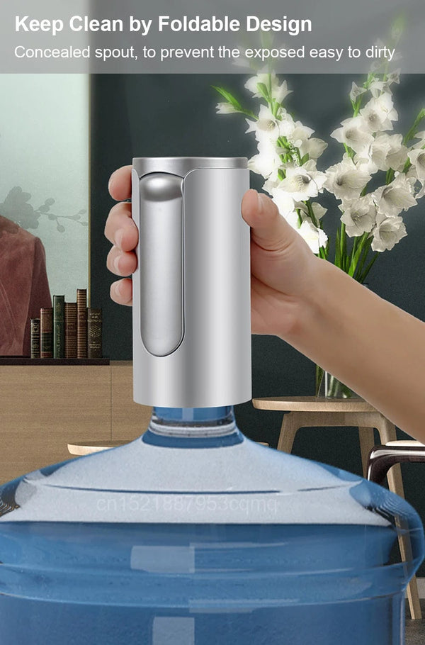 Planet Gates Electric Water Gallon Bottle Pump Automatic Water Dispenser Pump 19 Liters Foldable Desktop Water Bottle Pump H3 Rechargeable
