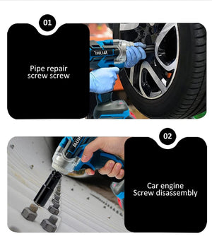 Planet Gates Electric Wrench Without Battery / CHINA JAUHI 520N.M Cordless Electric Wrench Brushless Electric Impact Wrench 1/2 inch for Makita 18V Battery Screwdriver Power Tools