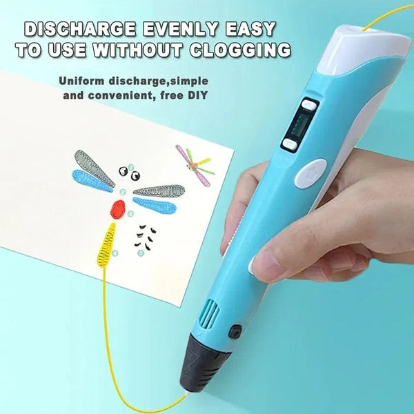 Planet Gates Electronic 3D Printing Pen with 9M PLA Consumables High-Temperature 3D Graffiti Tool Intelligent Toy Christmas Birthday Gift
