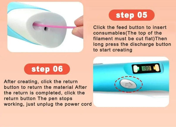 Planet Gates Electronic 3D Printing Pen with 9M PLA Consumables High-Temperature 3D Graffiti Tool Intelligent Toy Christmas Birthday Gift