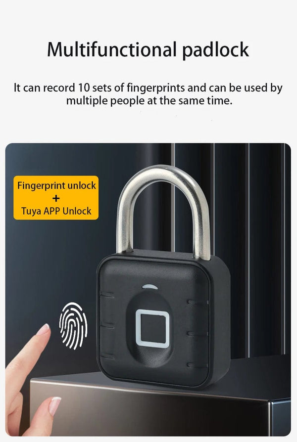 Planet Gates Electronic Lock Tuya Bluetooth Fingerprint Padlock Digital Luggage Lock APP Temporary Password Remotely IP67 Decompression Toys