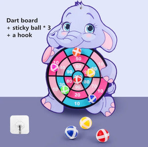 Planet Gates elephant Child Montessori Toys for Kids 2 to 4 Years Old Cartoon Animal Dart Board Sticky Ball Family Interactive Educational Toys Baby