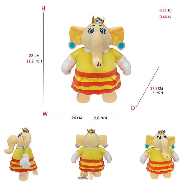 Planet Gates Elephant Daisy Princess Peach Mario Plush Toys Kawaii Stuffed Dolls Cartoon Cute Dolls Birthday Christmas Gift For Kids Collection