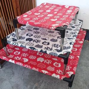 Planet Gates Elevated Bed for Dog Cat Folding Pet Camping Bed Cat House Portable Removable Washable Four Seasons Dog Kennel Puppy Beds