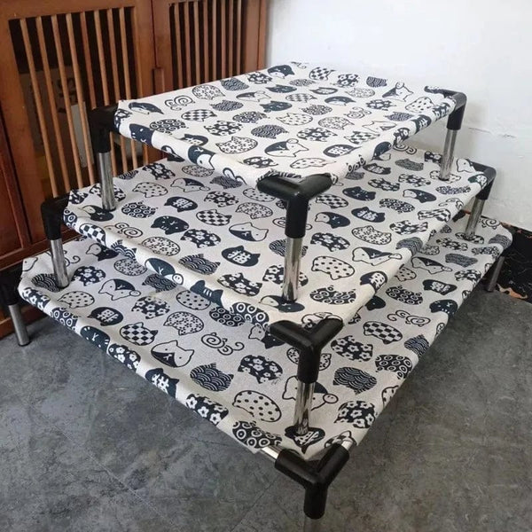 Planet Gates Elevated Bed for Dog Cat Folding Pet Camping Bed Cat House Portable Removable Washable Four Seasons Dog Kennel Puppy Beds