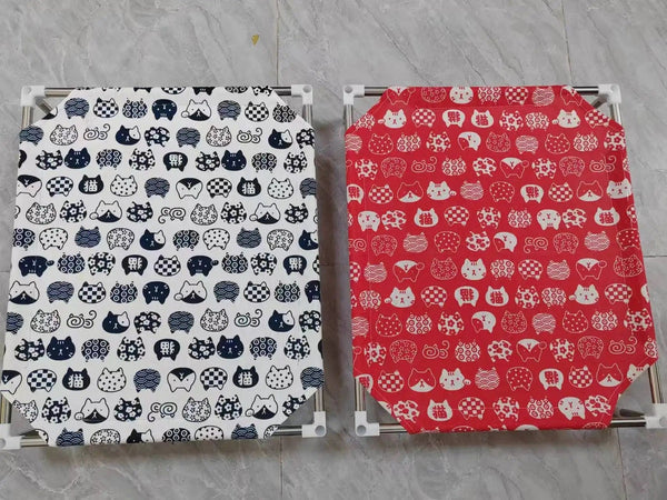 Planet Gates Elevated Bed for Dog Cat Folding Pet Camping Bed Cat House Portable Removable Washable Four Seasons Dog Kennel Puppy Beds