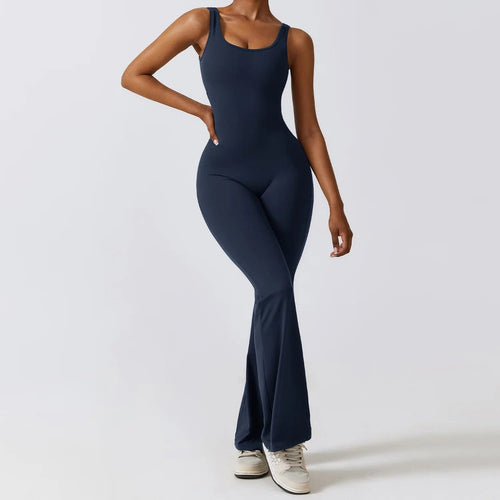 Planet Gates Emblem Blue / L / CHINA Women Jumpsuits One-Piece Yoga Suit Dance Belly Tightening Fitness Workout Set Stretch Bodysuit Gym Clothes Push Up Sportswear